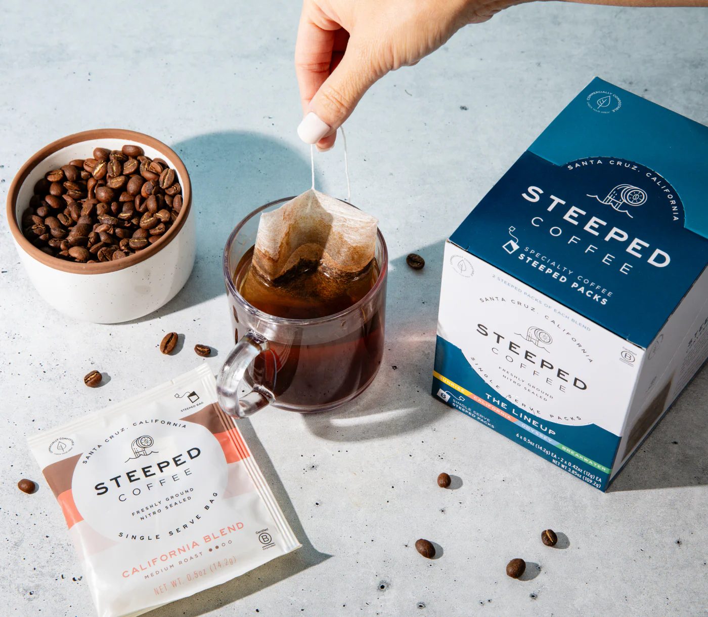 Steeped Coffee single-serve brew bags